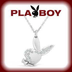 Playboy Necklace Bunny Pendant Swarovski Crystals NWT Authentic RARE Licensed xo